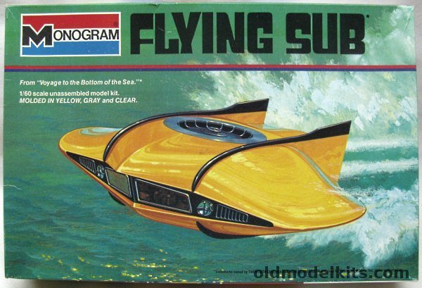 Monogram 1/60 Flying Sub from Seaview Voyage to the Bottom of the Sea - (ex Aurora) - BAGGED, 6011 plastic model kit